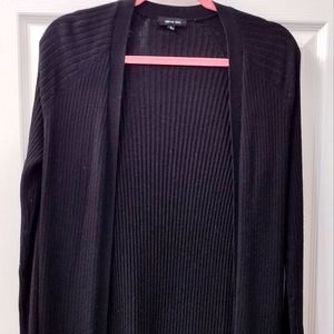 Simple black cardigan sweater